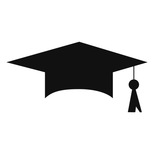 Graduation cap silhouette PNG Design