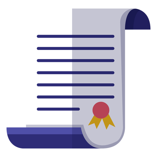 Graduation certificate icon PNG Design