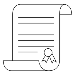 Graduation certificate line PNG Design