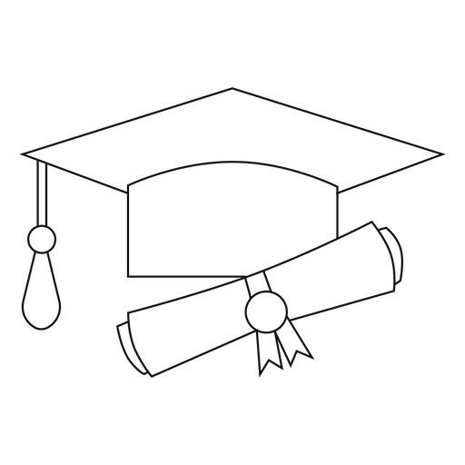 Sombrero De Graduación Y Línea De Diploma Descargar Pngsvg Transparente