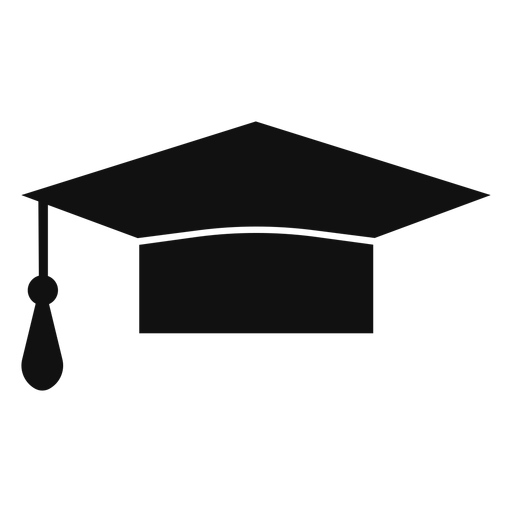 Graduation hat flat PNG Design