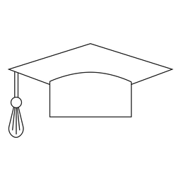 Línea de sombreros de graduación Transparent PNG