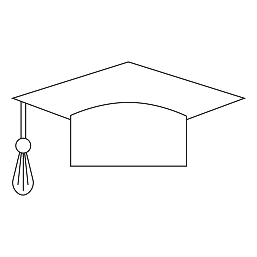 Download Graduation hat line - Transparent PNG & SVG vector file