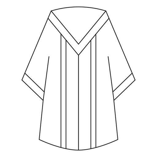 Graduation robe line PNG Design