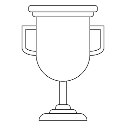 Graduation trophy cup line PNG Design