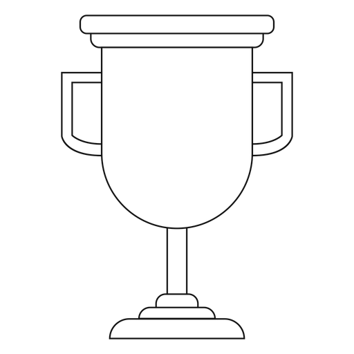 Graduation trophy cup line PNG Design