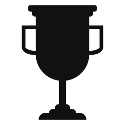 Graduation trophy cup silhouette PNG Design