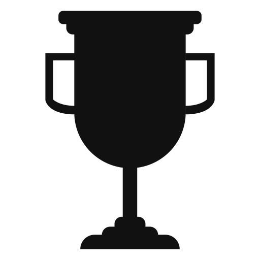 Graduation trophy cup silhouette