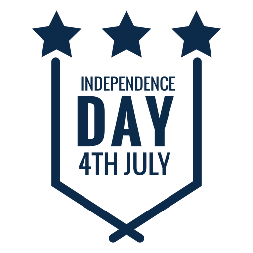 Independence day emblem flat PNG Design