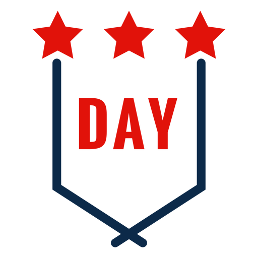 Independence day emblem icon PNG Design
