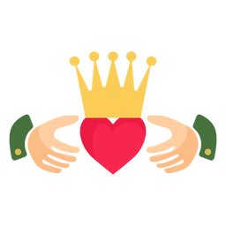 Irische Claddagh Vorderansicht PNG-Design