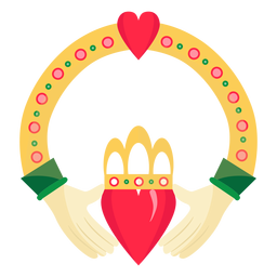 Anel claddagh irlandês tradicional Desenho PNG