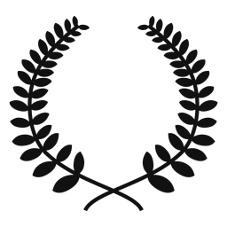 Lorbeerkranz flach PNG-Design