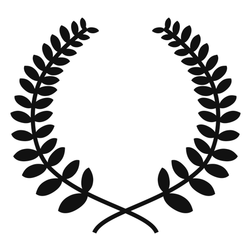 Laurel wreath silhouette PNG Design