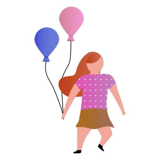 Little girl with balloons