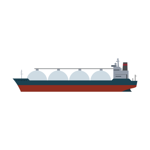 Icono de barco de transporte de GNL Diseño PNG