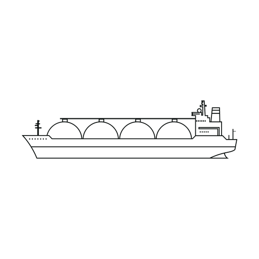 Lng carrier ship line PNG Design