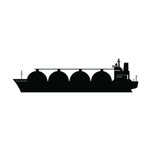Lng carrier ship silhouette