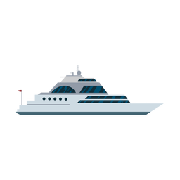 Luxus-Segelyachtschiff-Ikone PNG-Design