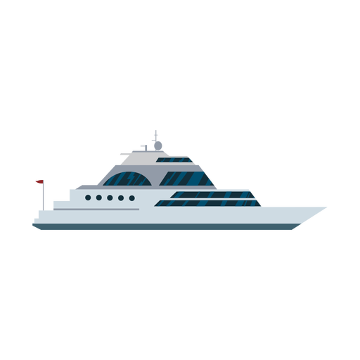 Icono de barco de yate de vela de lujo Diseño PNG