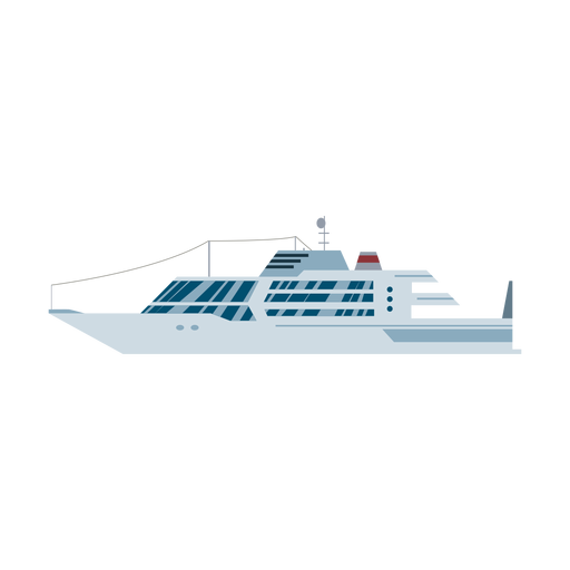 Icono de barco de yate de lujo Diseño PNG