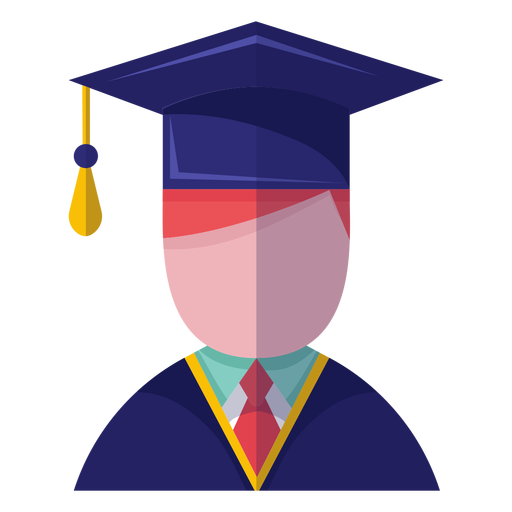 Male graduate avatar icon PNG Design