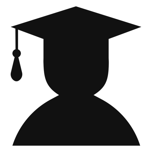 Male graduate avatar silhouette
