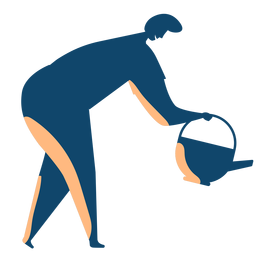 Silhueta de homem regando Desenho PNG