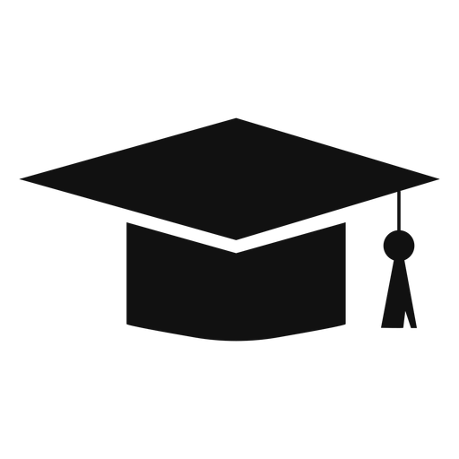 Mortarboard cap flat PNG Design