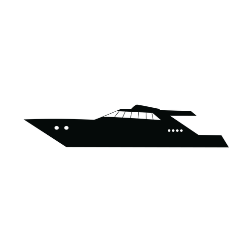 Motor yacht ship silhouette