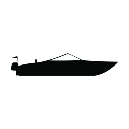 Silhueta de barco lancha Transparent PNG