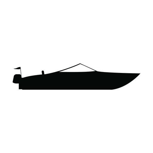Silhueta de barco lancha Desenho PNG