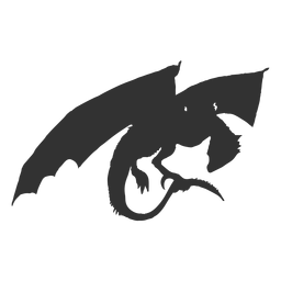 Silueta de dragón mítico Diseño PNG