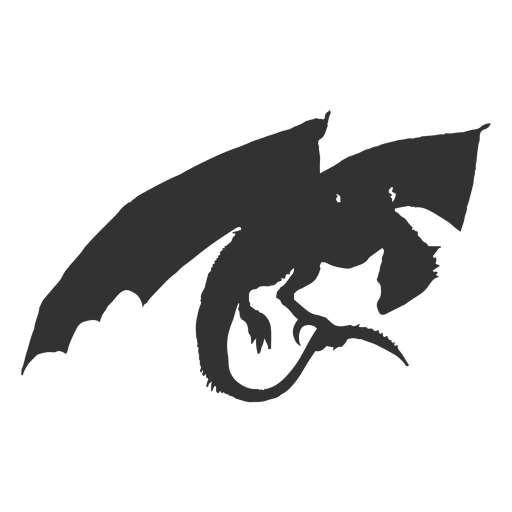 Mythische Drachensilhouette PNG-Design