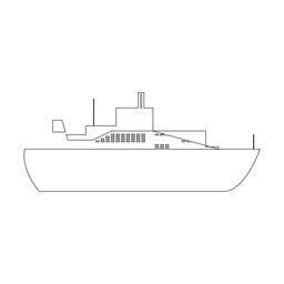 Ocean liner ship line PNG Design