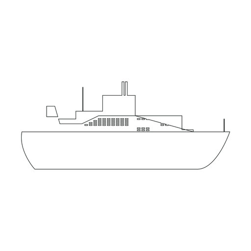 Linha de navio transatlântico Desenho PNG