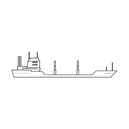 Öltanker Schiffslinie PNG-Design