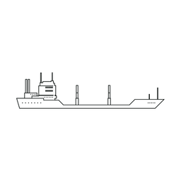 Oil tanker ship line PNG Design