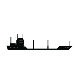 Oil tanker ship silhouette Transparent PNG