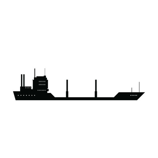 Oil tanker ship silhouette PNG Design