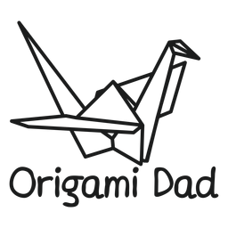 Gráfico de camiseta de papá de origami Diseño PNG