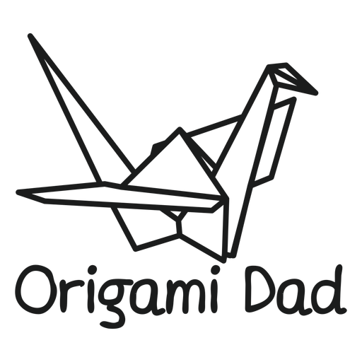 Origami Papa T-Shirt Grafik PNG-Design