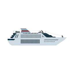 Ícone de navio de passageiros Desenho PNG