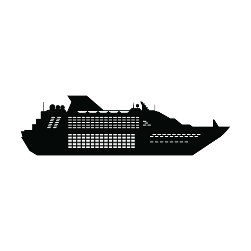 Passenger ship silhouette PNG Design