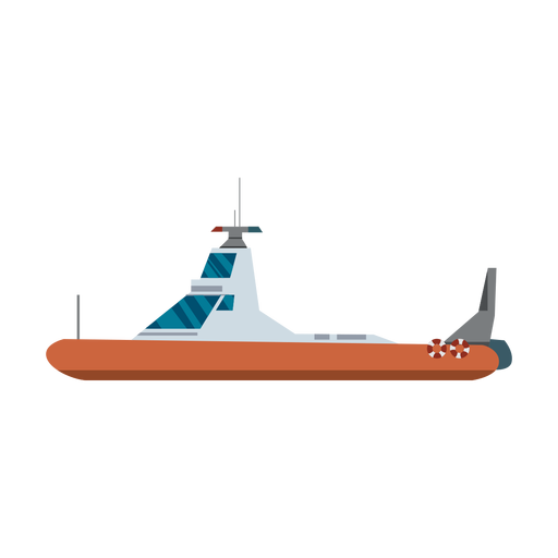 Icono de barco de patrulla de la policía Diseño PNG