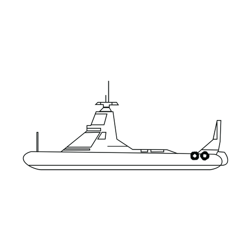 Polizeipatrouillenbootlinie PNG-Design