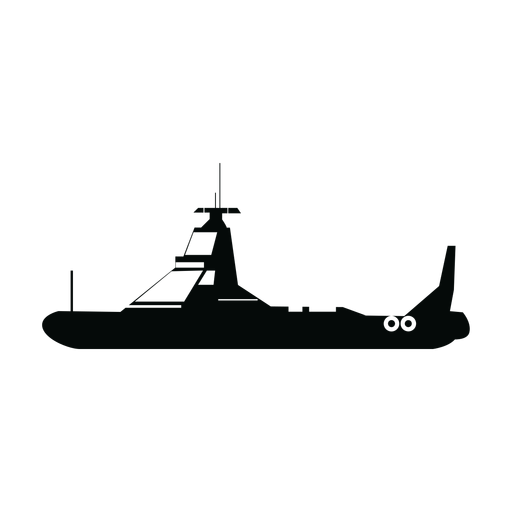 Polizei Patrouillenboot Silhouette PNG-Design