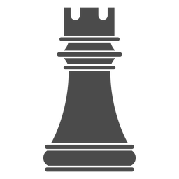 Ícone de linha de torre símbolo de peça de torre de xadrez