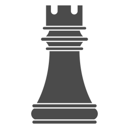 Rook Chess Piece Black Color Stroke PNG & SVG Design For T-Shirts