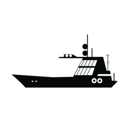 Sailing boat silhouette PNG Design